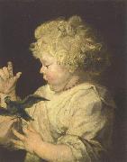 Anthony Van Dyck Portrat eines Kindes mit Vogel oil